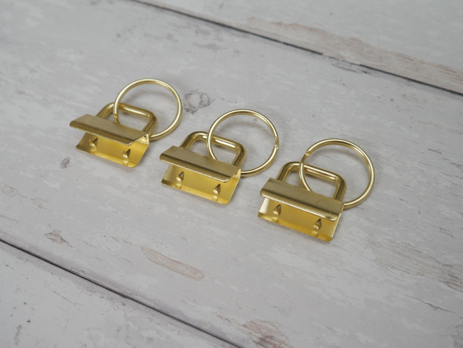 Key Ring Fob in Antique Gold, 25mm-Trim-Flying Bobbins Haberdashery
