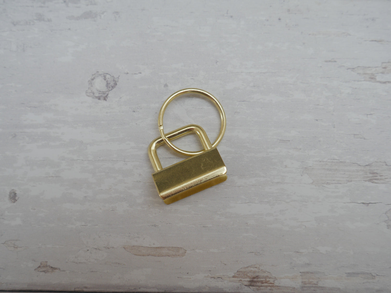 Key Ring Fob in Antique Gold, 25mm-Trim-Flying Bobbins Haberdashery