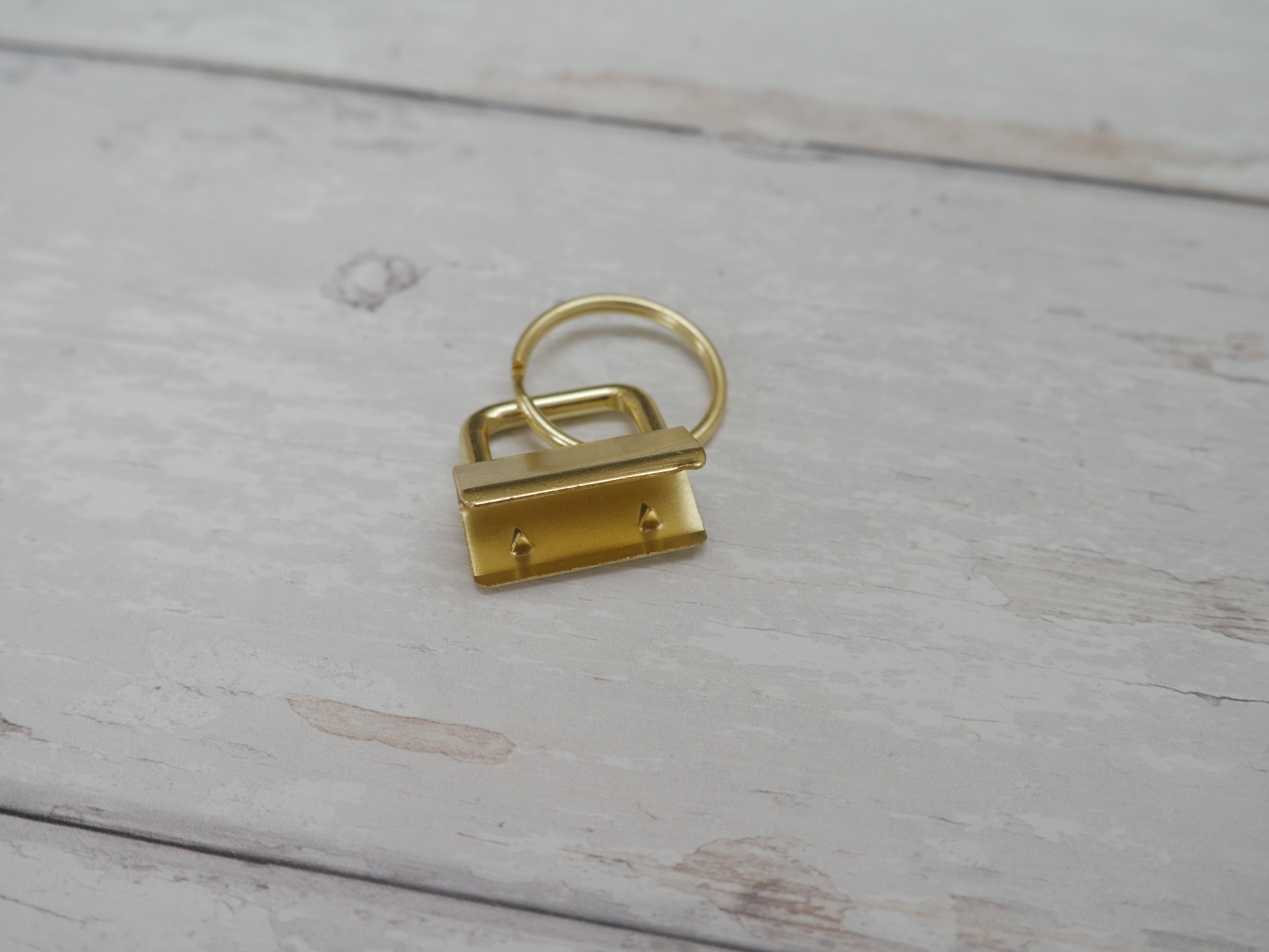 Key Ring Fob in Antique Gold, 25mm-Trim-Flying Bobbins Haberdashery