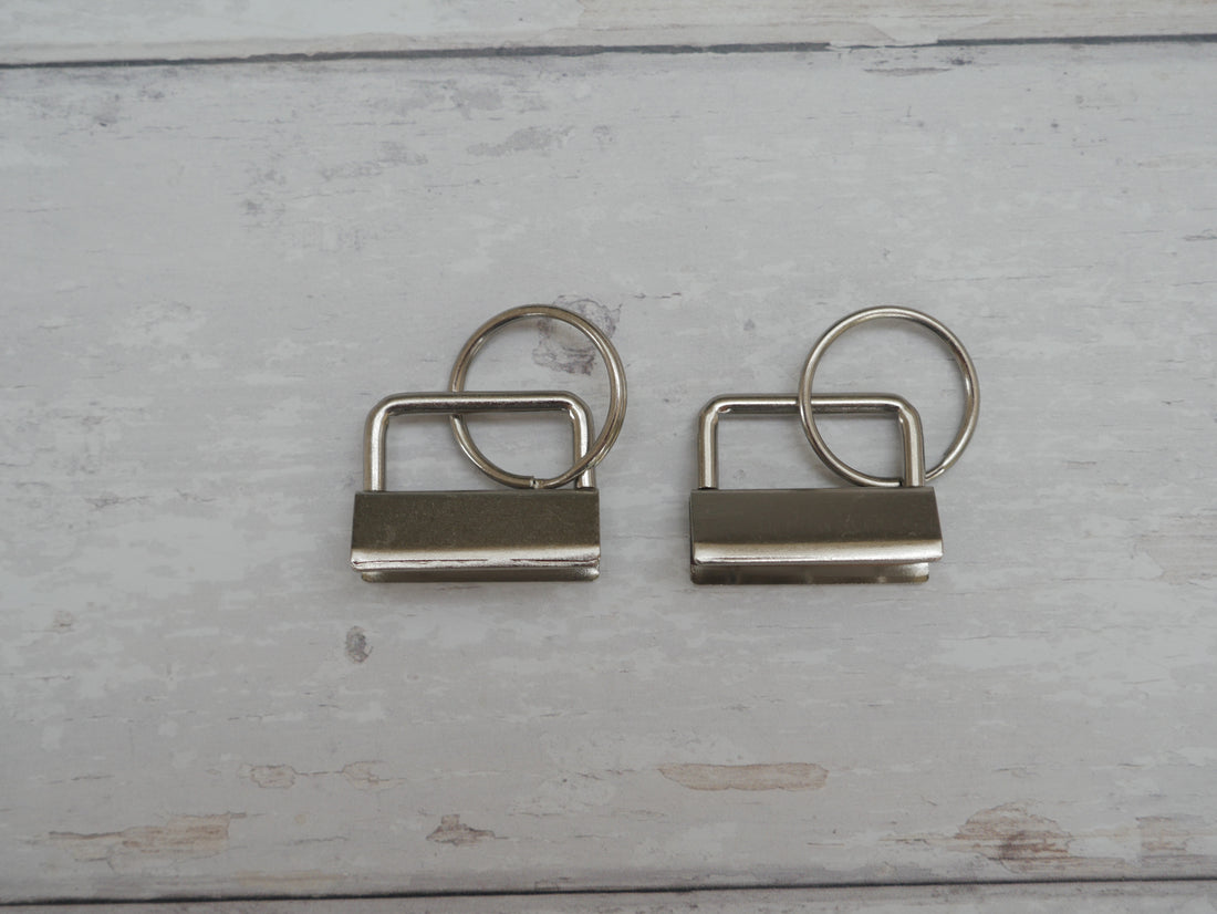 Key Ring Fob in Antique Silver, 30mm-Trim-Flying Bobbins Haberdashery