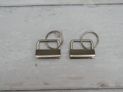 Key Ring Fob in Antique Silver, 30mm-Trim-Flying Bobbins Haberdashery