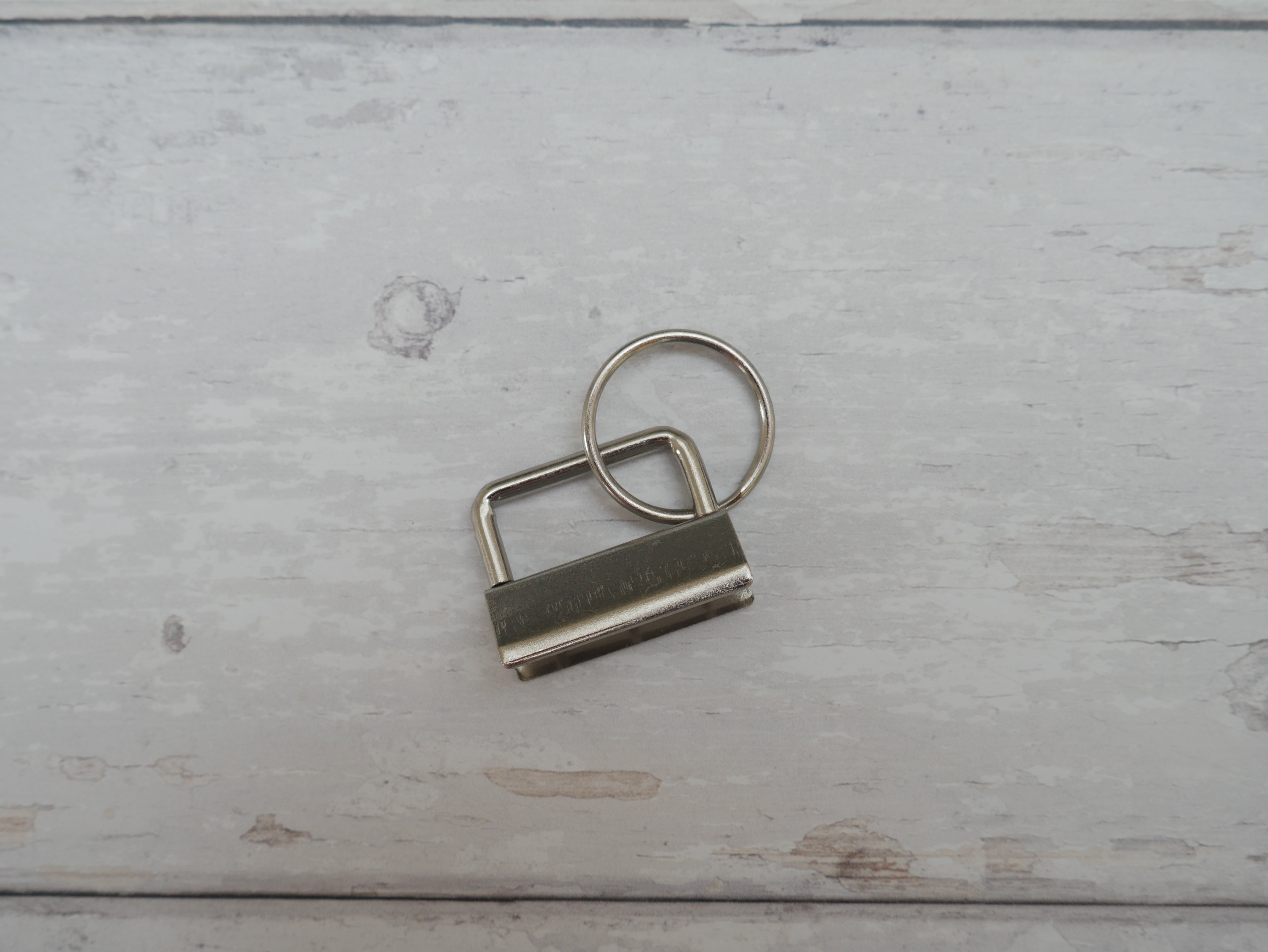 Key Ring Fob in Antique Silver, 30mm-Trim-Flying Bobbins Haberdashery