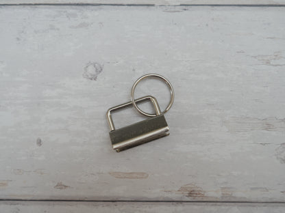 Key Ring Fob in Antique Silver, 30mm-Trim-Flying Bobbins Haberdashery