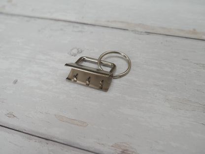 Key Ring Fob in Antique Silver, 30mm-Trim-Flying Bobbins Haberdashery
