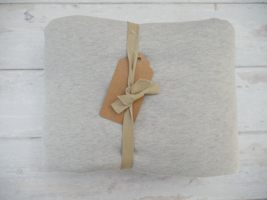 REMNANT -Alpen Fleece in Light Grey Marl, 1m-Remnants-Flying Bobbins Haberdashery