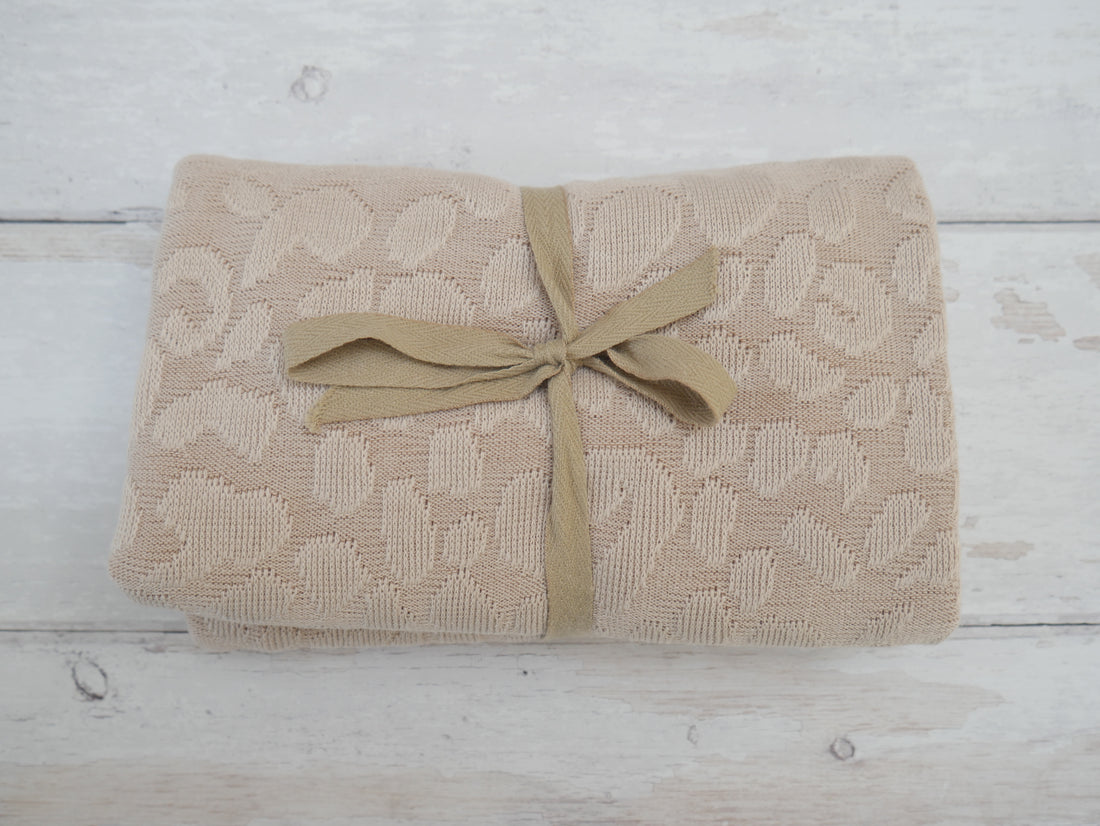 REMNANT - Oatmeal Jacquard Knit, 0.4m-Remnants-Flying Bobbins Haberdashery