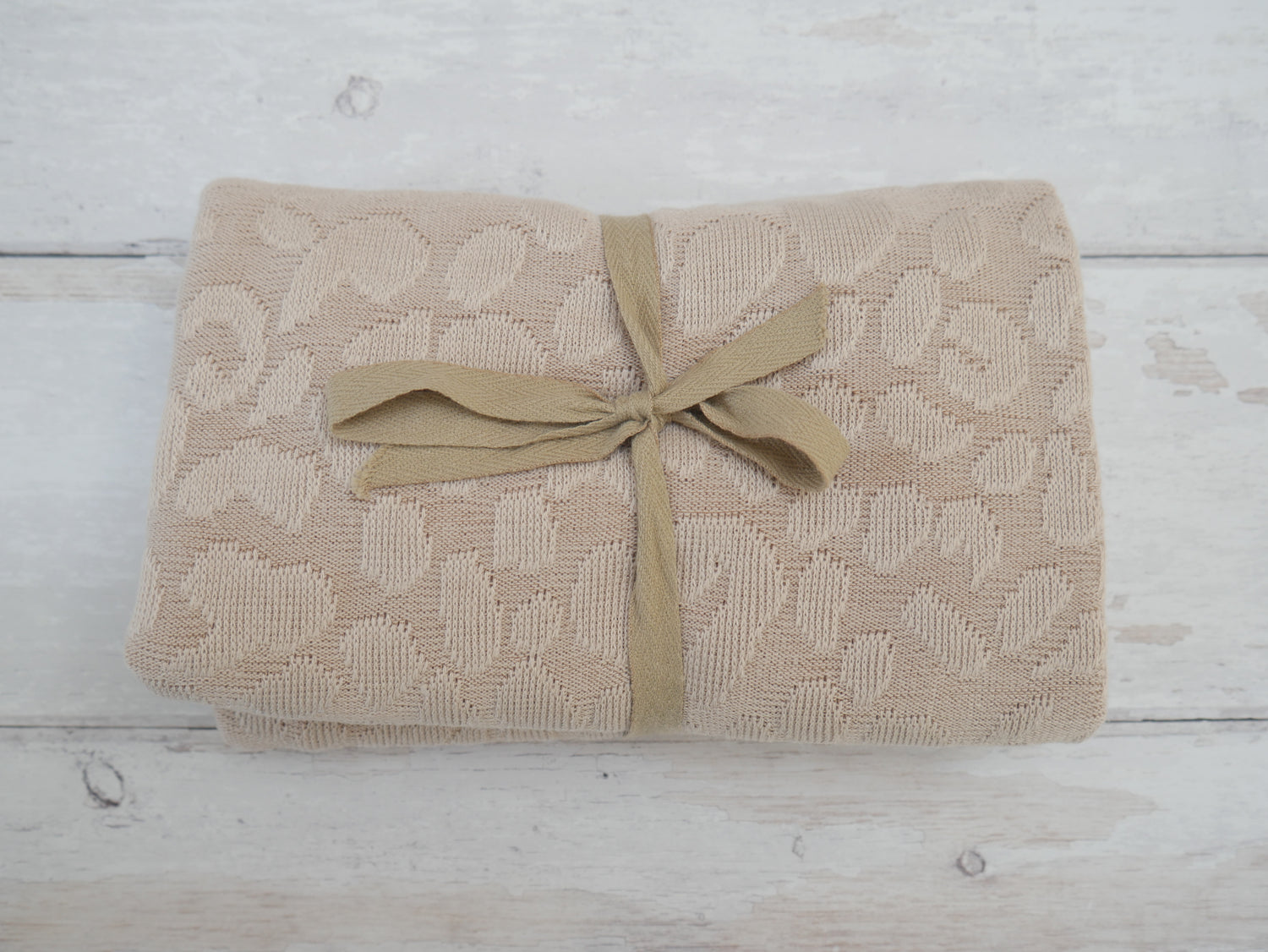 REMNANT - Oatmeal Jacquard Knit, 0.4m-Remnants-Flying Bobbins Haberdashery