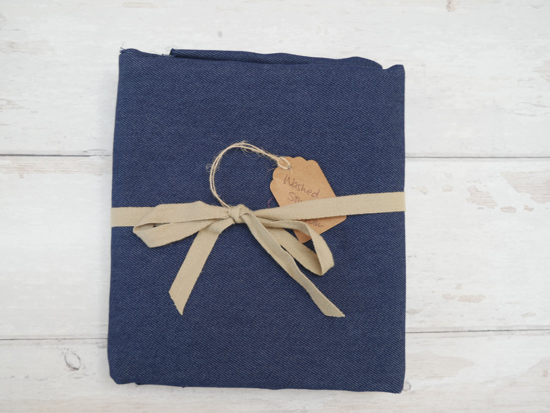 REMNANT - Stretch Denim in Indigo, 1.4m-Remnants-Flying Bobbins Haberdashery