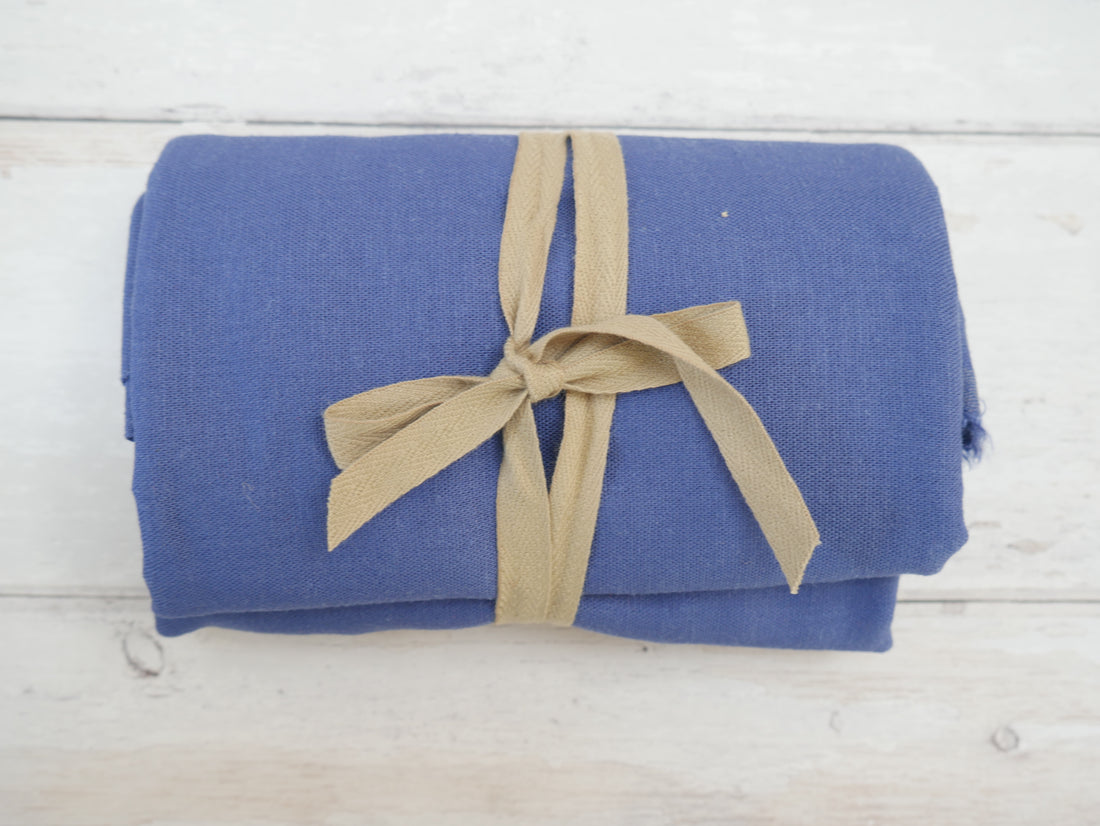 REMNANT - Province Linen in Cornflower, 1m-Remnants-Flying Bobbins Haberdashery