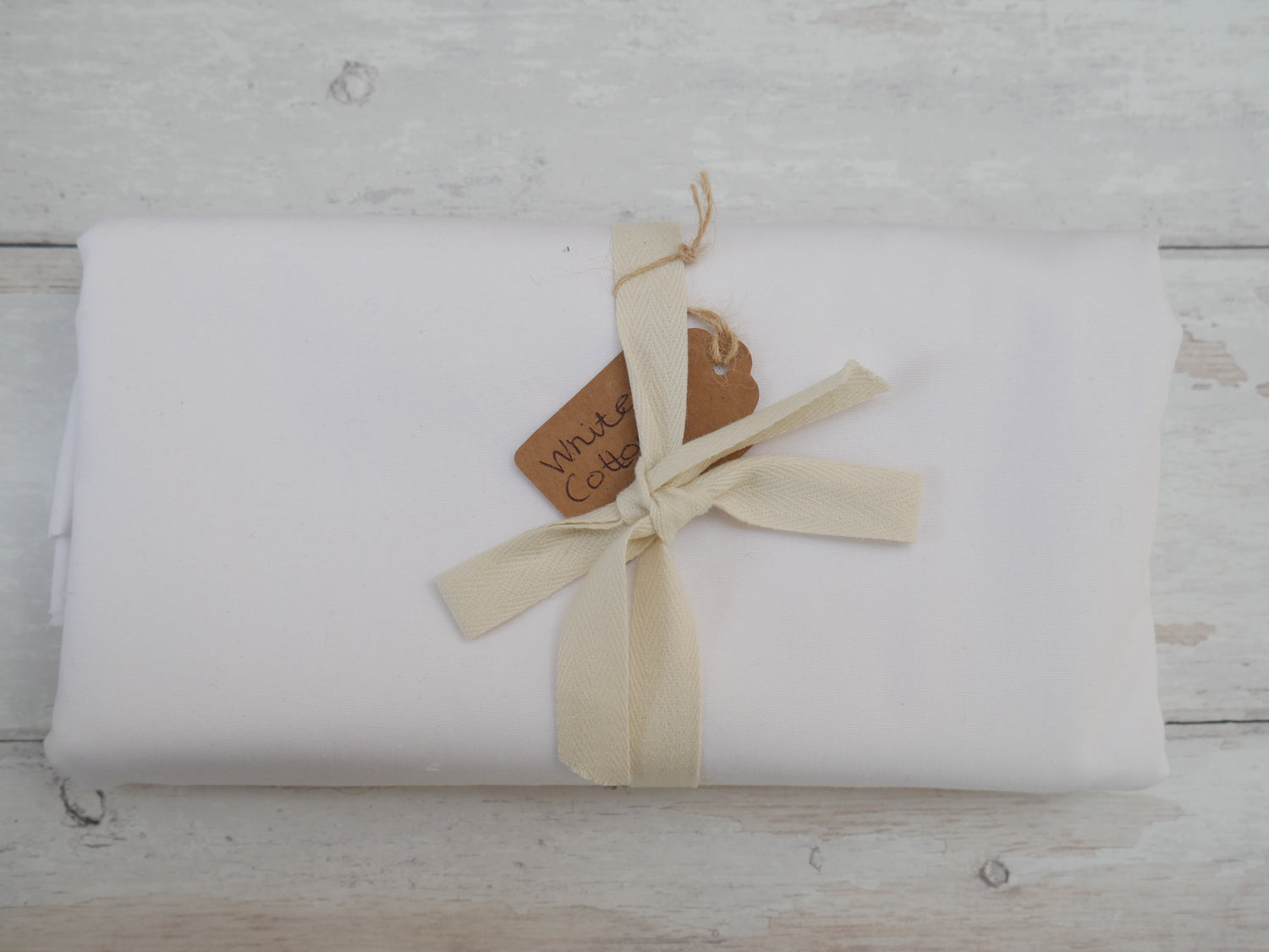 REMNANT -Cotton Poplin in White, 1.75m-Remnants-Flying Bobbins Haberdashery