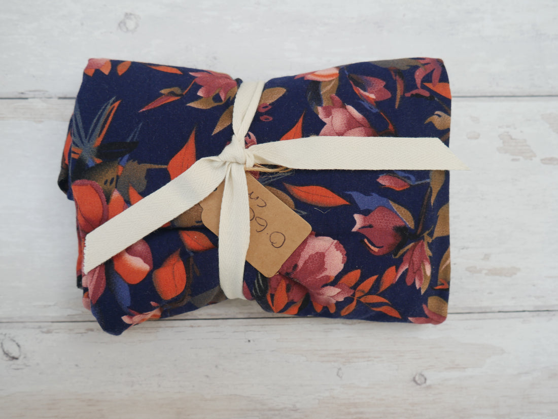 REMNANT -Night Garden Printed Jersey, 0.6m-Remnants-Flying Bobbins Haberdashery