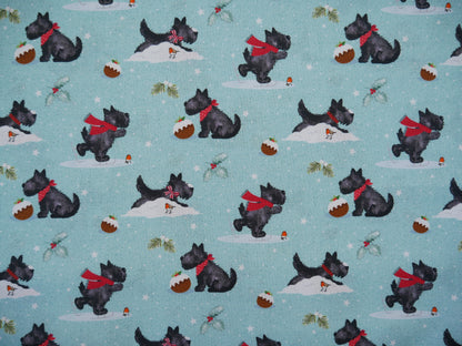 Frosty Paws Printed Cotton, Scottie Fun, £8.40 p/m-Cotton Fabric-Flying Bobbins Haberdashery
