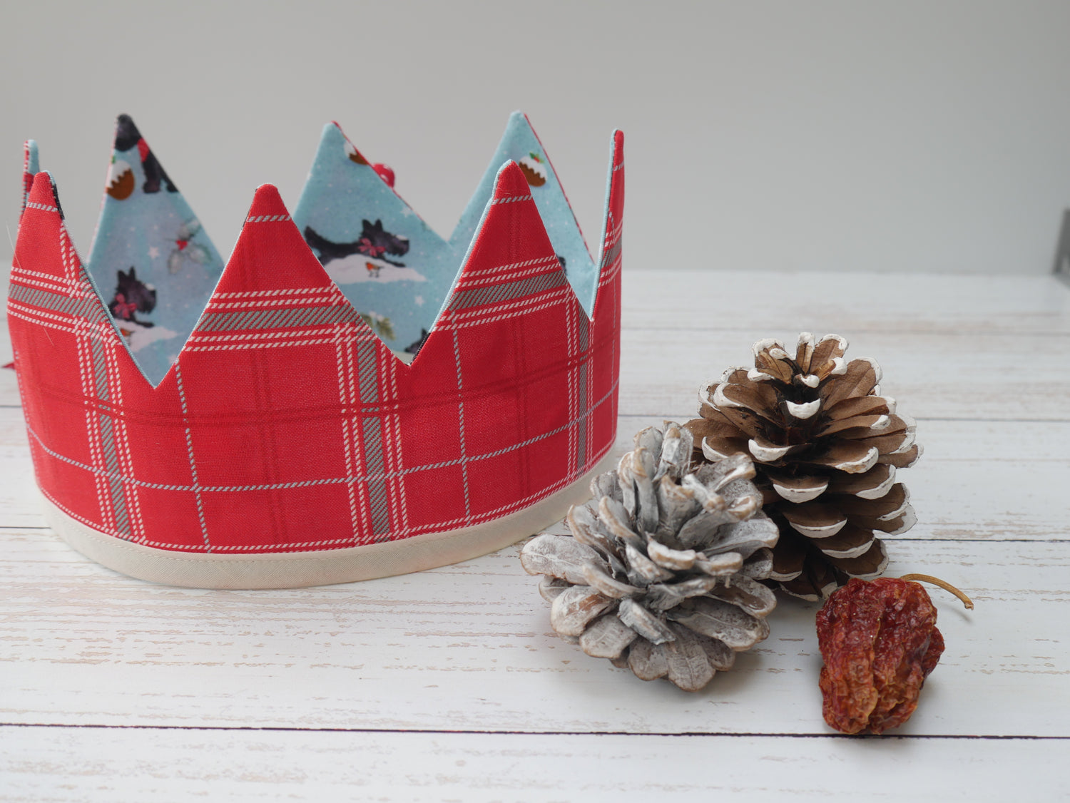 Reversible Fabric Crowns Kit - Scottie Dogs (x4)-PDF Download-Flying Bobbins Haberdashery