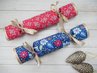 Reversible Fabric Crackers Kit - Jewelled Christmas (x4)-Sewing Kit-Flying Bobbins Haberdashery