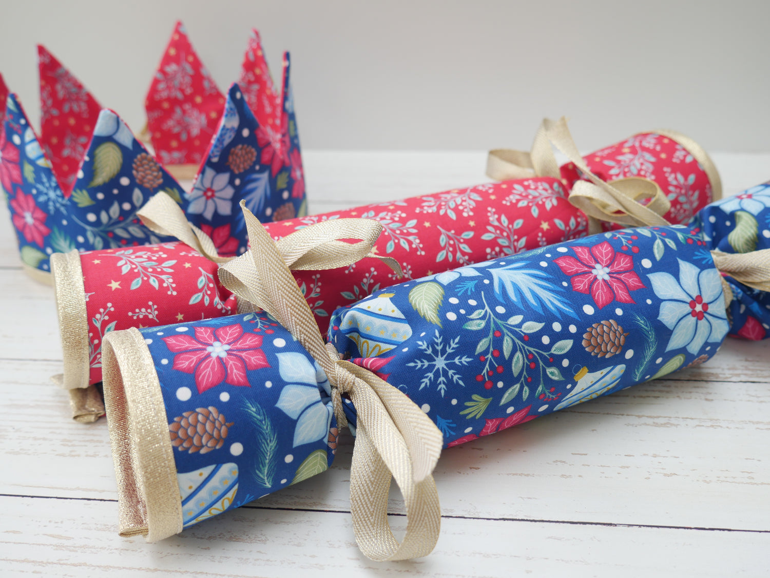 Reversible Fabric Crowns Kit - Jewelled Christmas (x4)-Sewing Kit-Flying Bobbins Haberdashery
