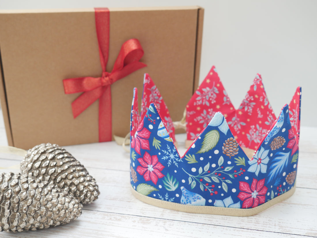 Reversible Fabric Crowns Kit - Jewelled Christmas (x4)-Sewing Kit-Flying Bobbins Haberdashery