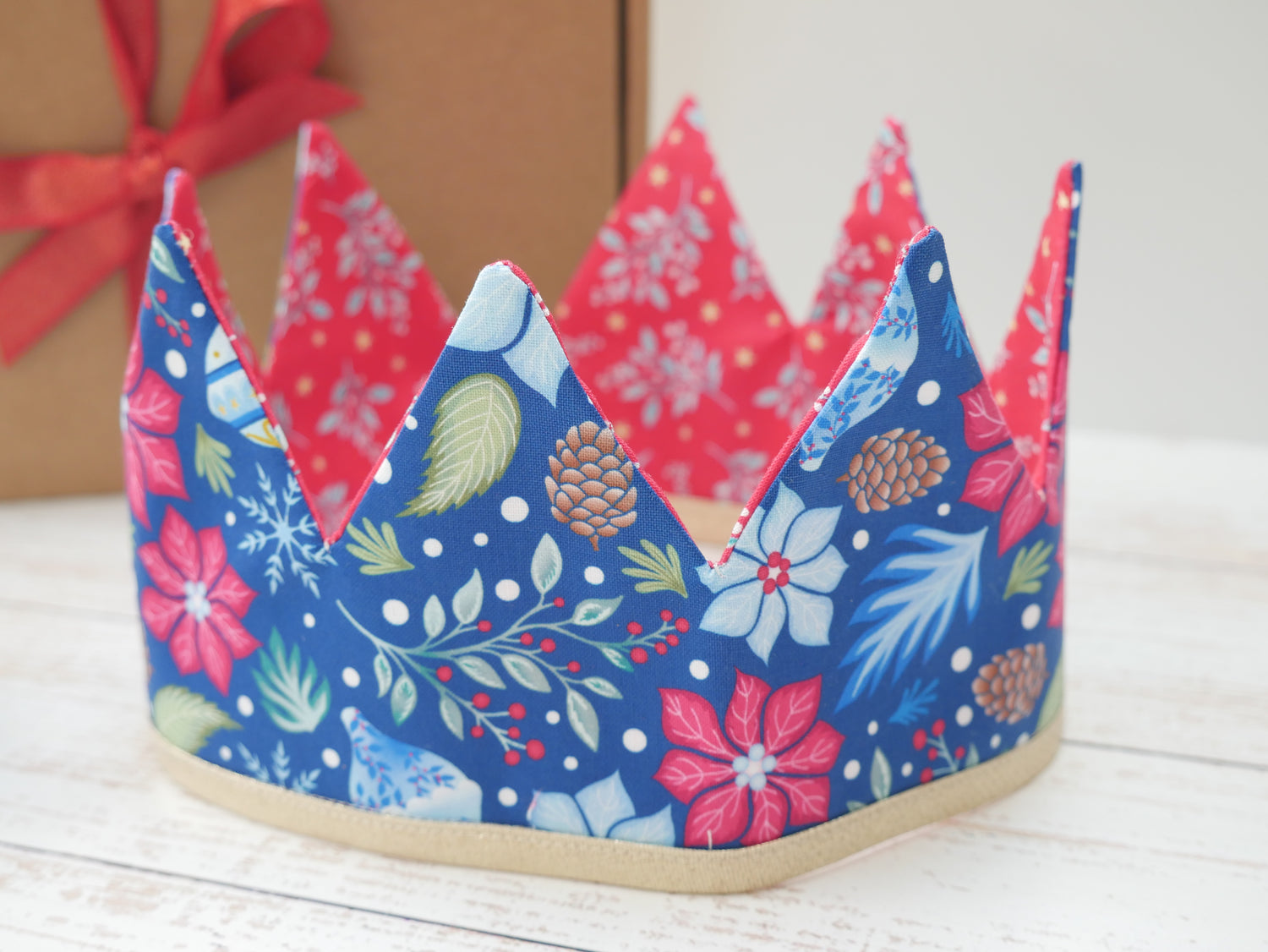 Reversible Fabric Crowns Kit - Jewelled Christmas (x4)-Sewing Kit-Flying Bobbins Haberdashery