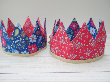 Reversible Fabric Crowns Kit - Jewelled Christmas (x4)-Sewing Kit-Flying Bobbins Haberdashery