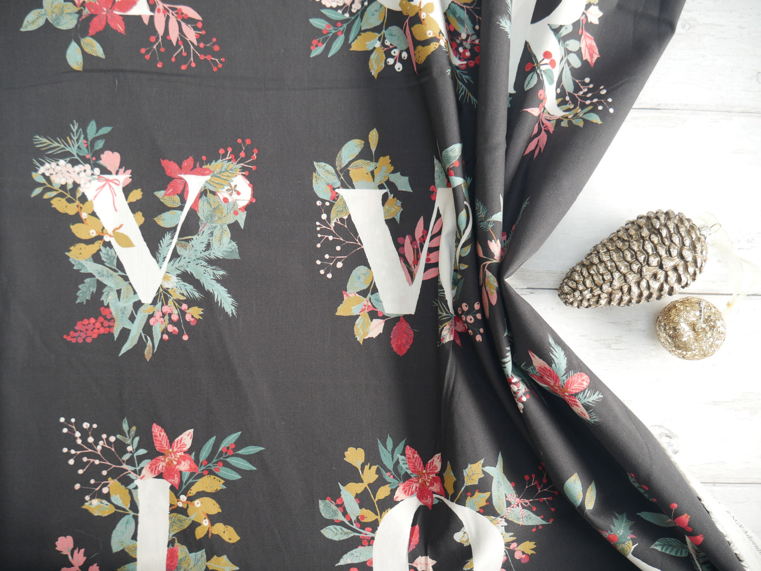 Jingle All the Letters Panel from Adventale by Katarina Roccella for AGF-Cotton Fabric-Flying Bobbins Haberdashery