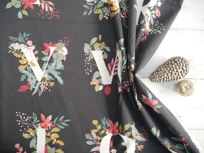 Jingle All the Letters Panel from Adventale by Katarina Roccella for AGF-Cotton Fabric-Flying Bobbins Haberdashery