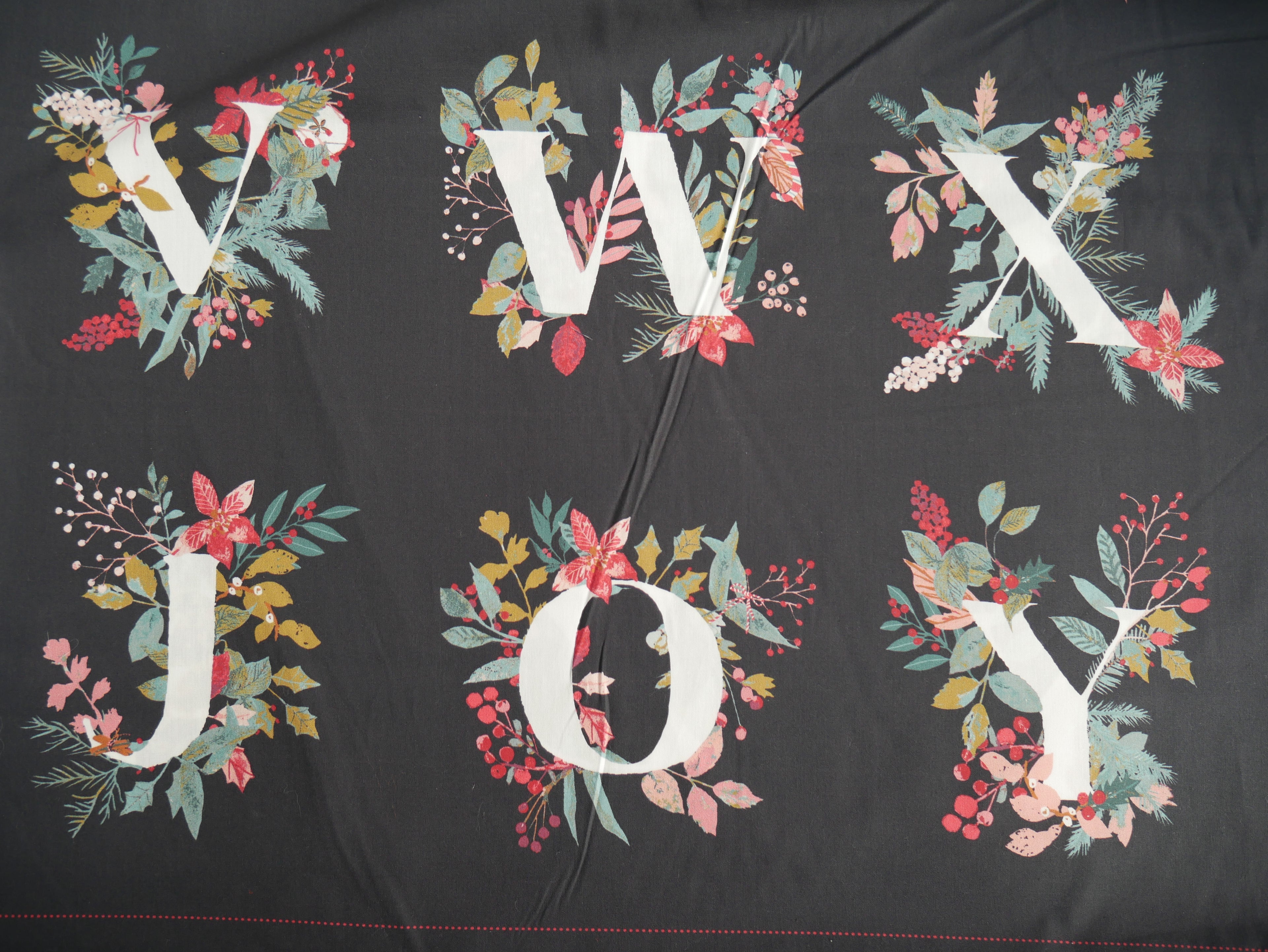 Jingle All the Letters Panel from Adventale by Katarina Roccella for AGF-Cotton Fabric-Flying Bobbins Haberdashery