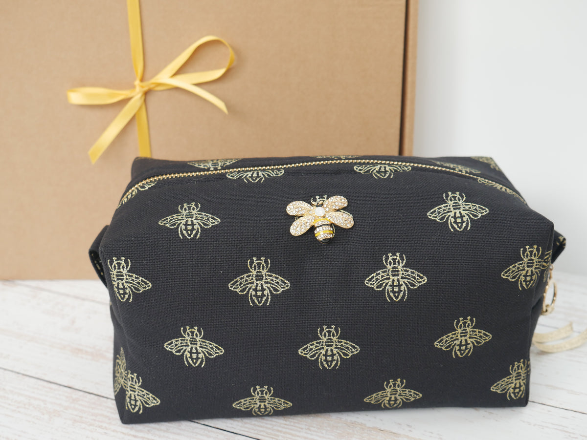 Deluxe Boxed Bag Kit - Golden Bees-Sewing Kit-Flying Bobbins Haberdashery