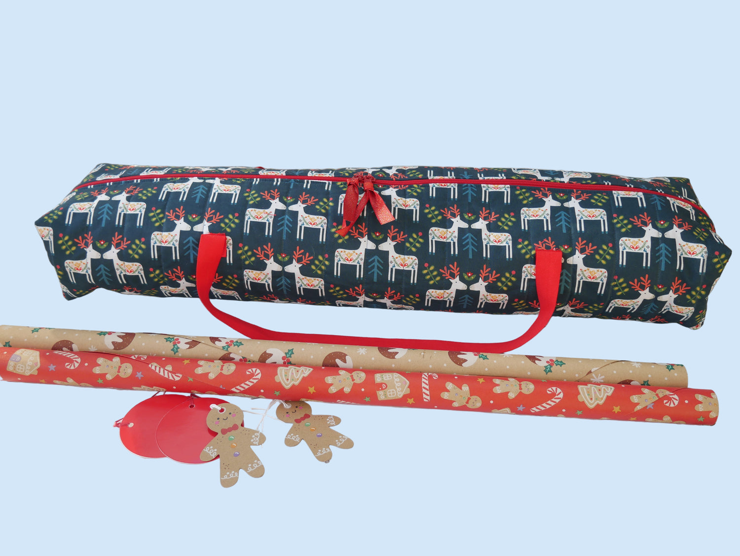 Gift Wrap Caddy Sewing Kit - Reindeer-Sewing Kit-Flying Bobbins Haberdashery