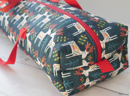 Gift Wrap Caddy Sewing Kit - Reindeer-Sewing Kit-Flying Bobbins Haberdashery