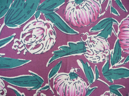 Handcrafted Cotton Block Printed Fabric - Floral-Cotton Fabric-Flying Bobbins Haberdashery