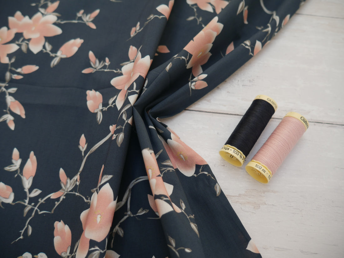 Lady McElroy Flora Songbird Cotton Lawn-Viscose Lawn-Flying Bobbins Haberdashery