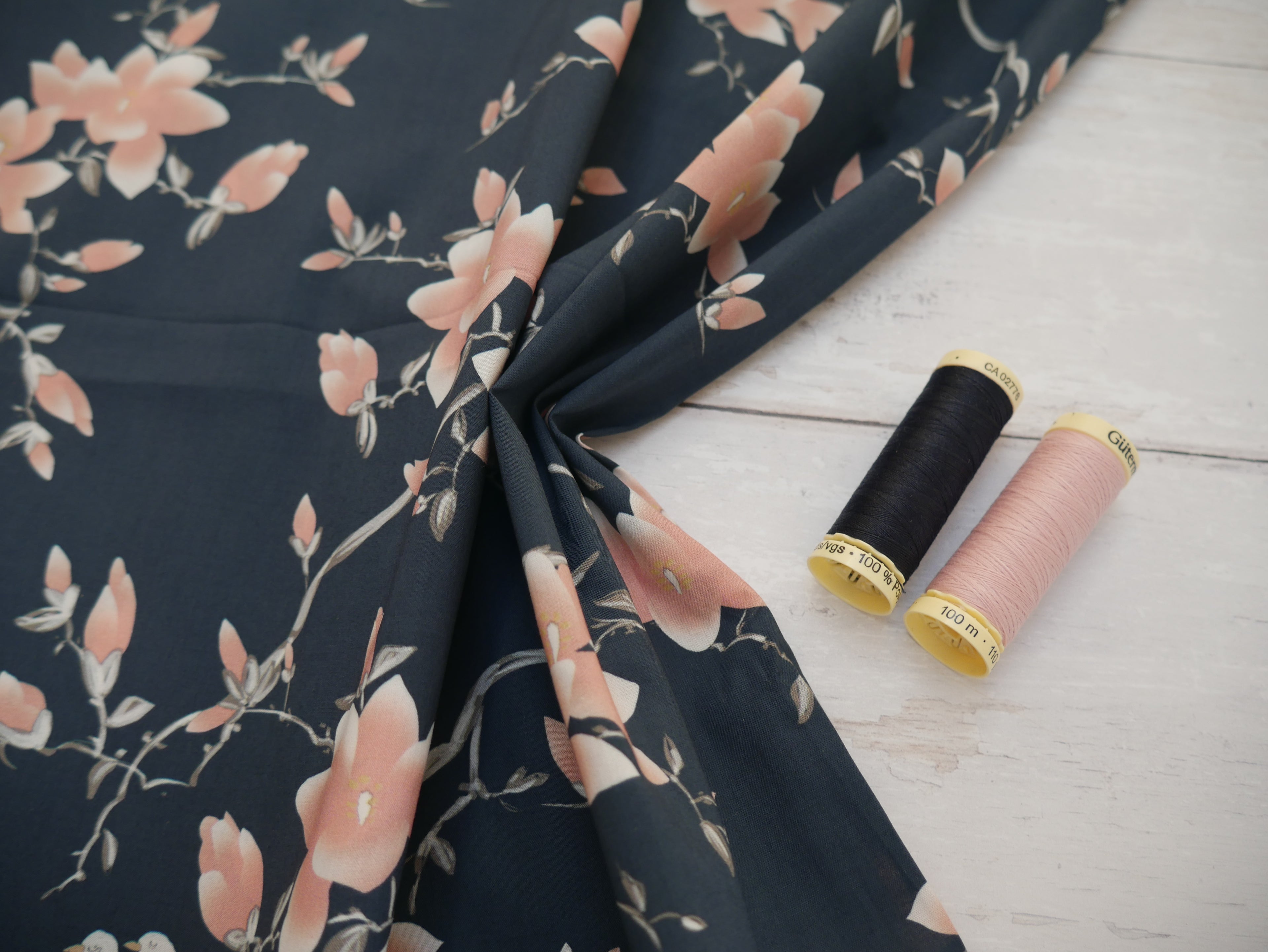 Lady McElroy Flora Songbird Cotton Lawn-Viscose Lawn-Flying Bobbins Haberdashery