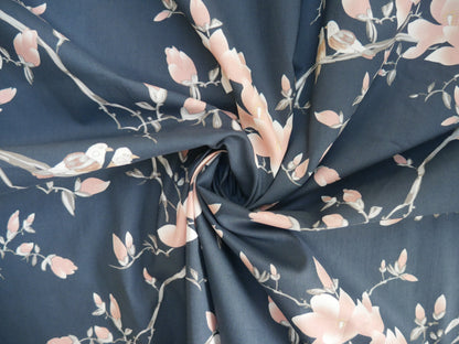 Lady McElroy Flora Songbird Cotton Lawn-Viscose Lawn-Flying Bobbins Haberdashery