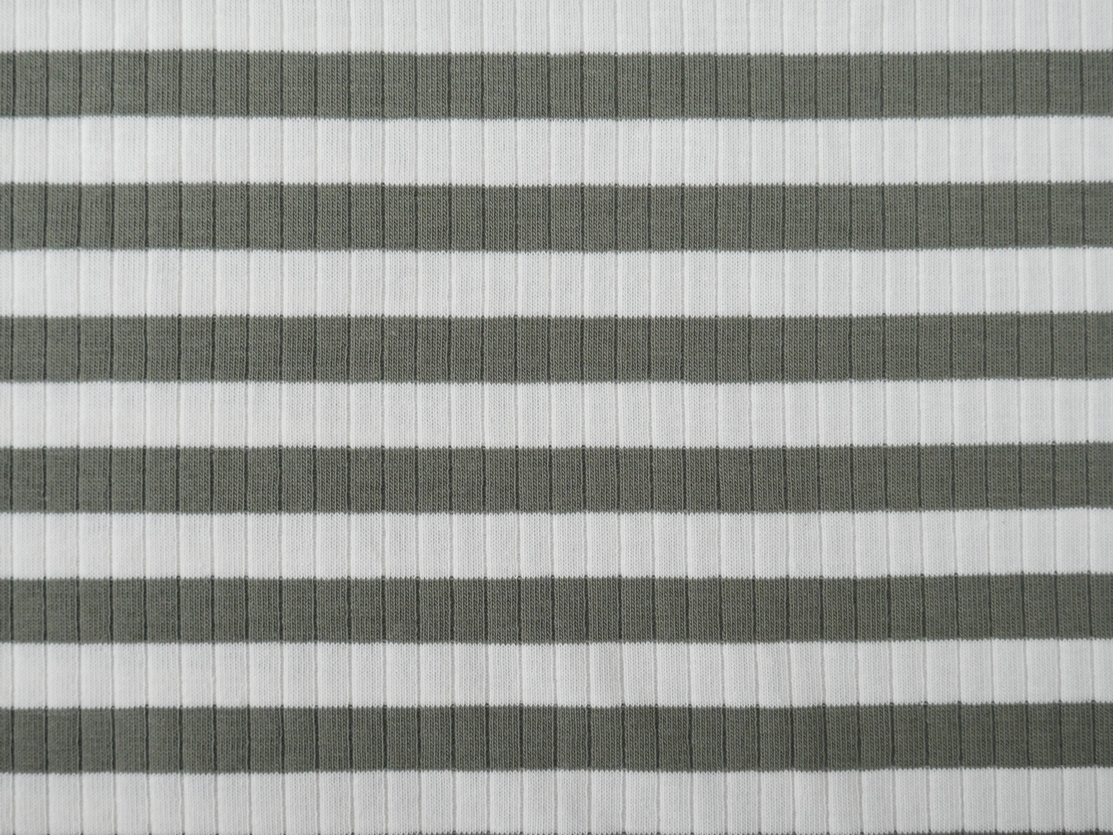 Yarn Dyed Rib Jersey in Dark Sage-Cotton Fabric-Flying Bobbins Haberdashery