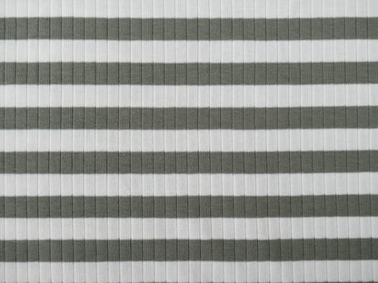 Yarn Dyed Rib Jersey in Dark Sage-Cotton Fabric-Flying Bobbins Haberdashery