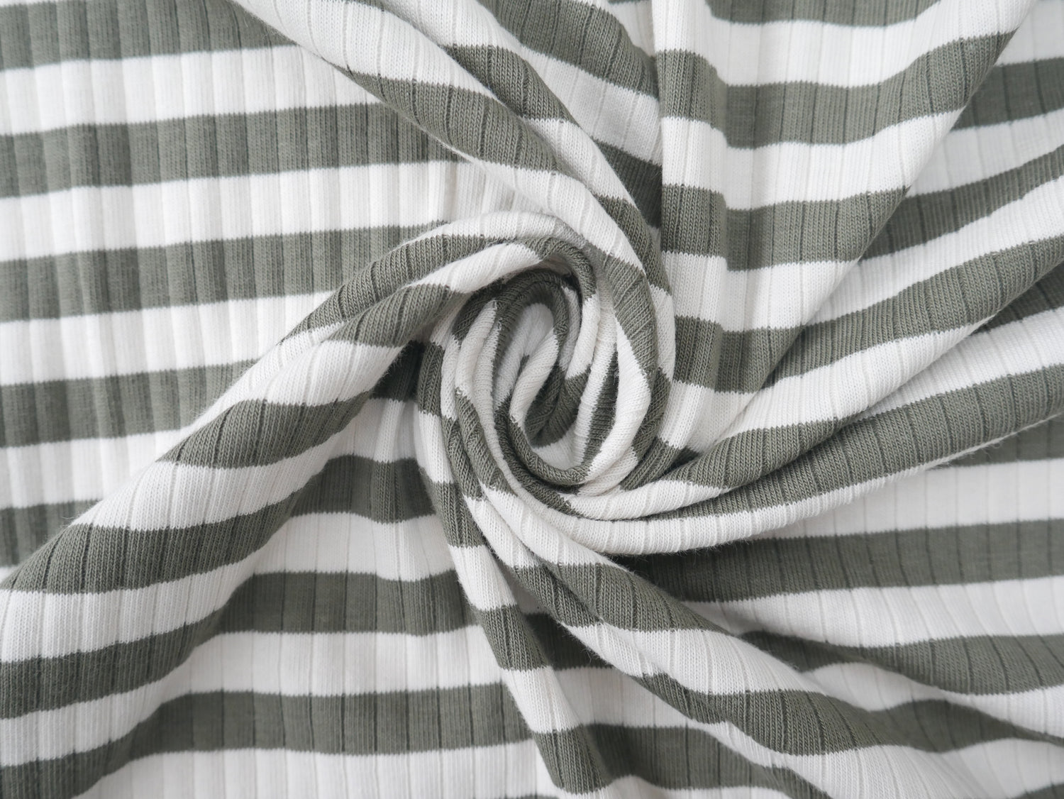 Yarn Dyed Rib Jersey in Dark Sage-Cotton Fabric-Flying Bobbins Haberdashery