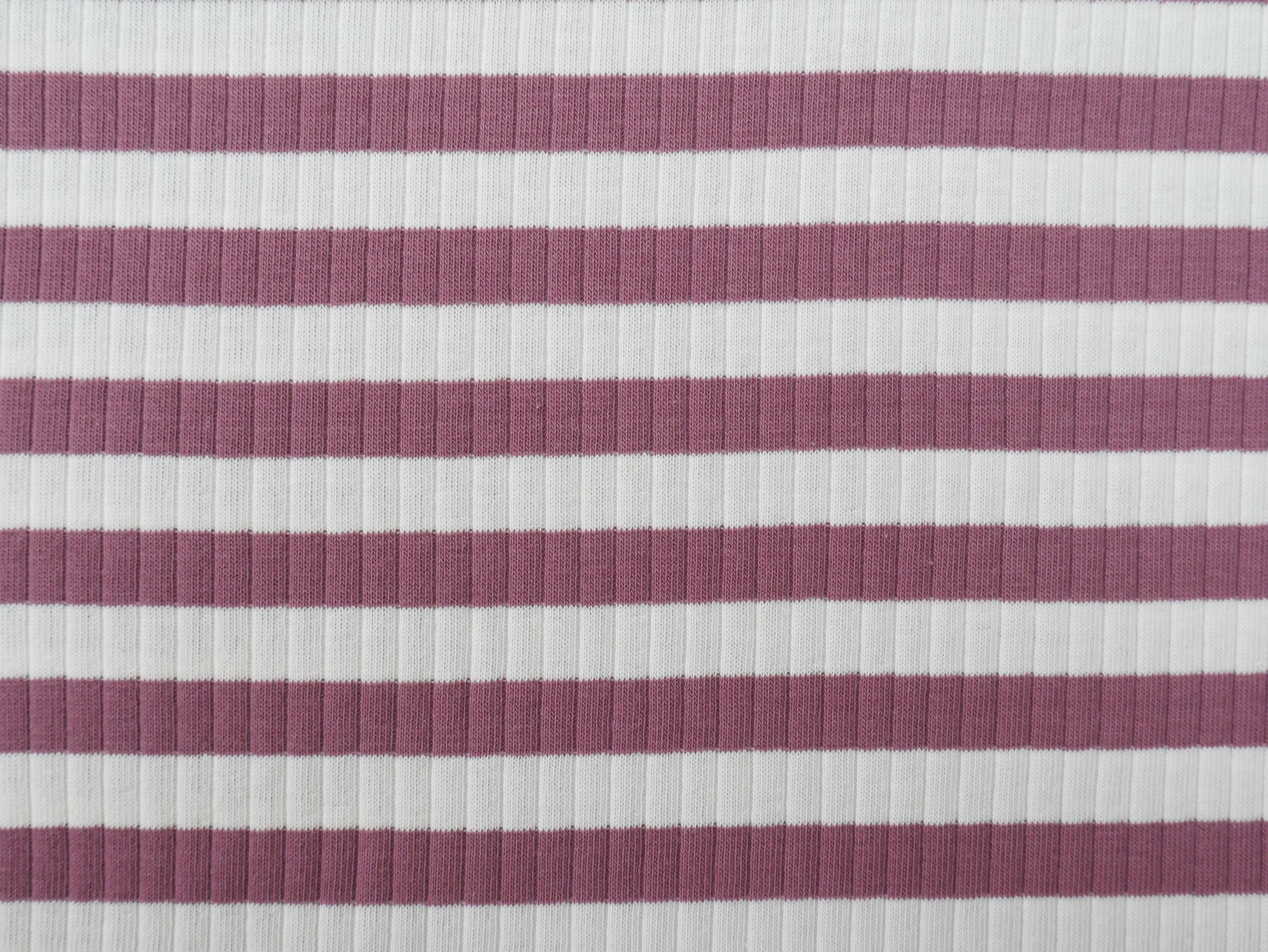 Yarn Dyed Rib Jersey in Dark Rose-Cotton Fabric-Flying Bobbins Haberdashery