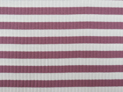 Yarn Dyed Rib Jersey in Dark Rose-Cotton Fabric-Flying Bobbins Haberdashery