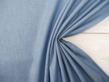 Cotton Chambray in Light Blue-Jacquard Knit-Flying Bobbins Haberdashery