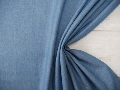 Cotton Chambray in Light Blue-Jacquard Knit-Flying Bobbins Haberdashery