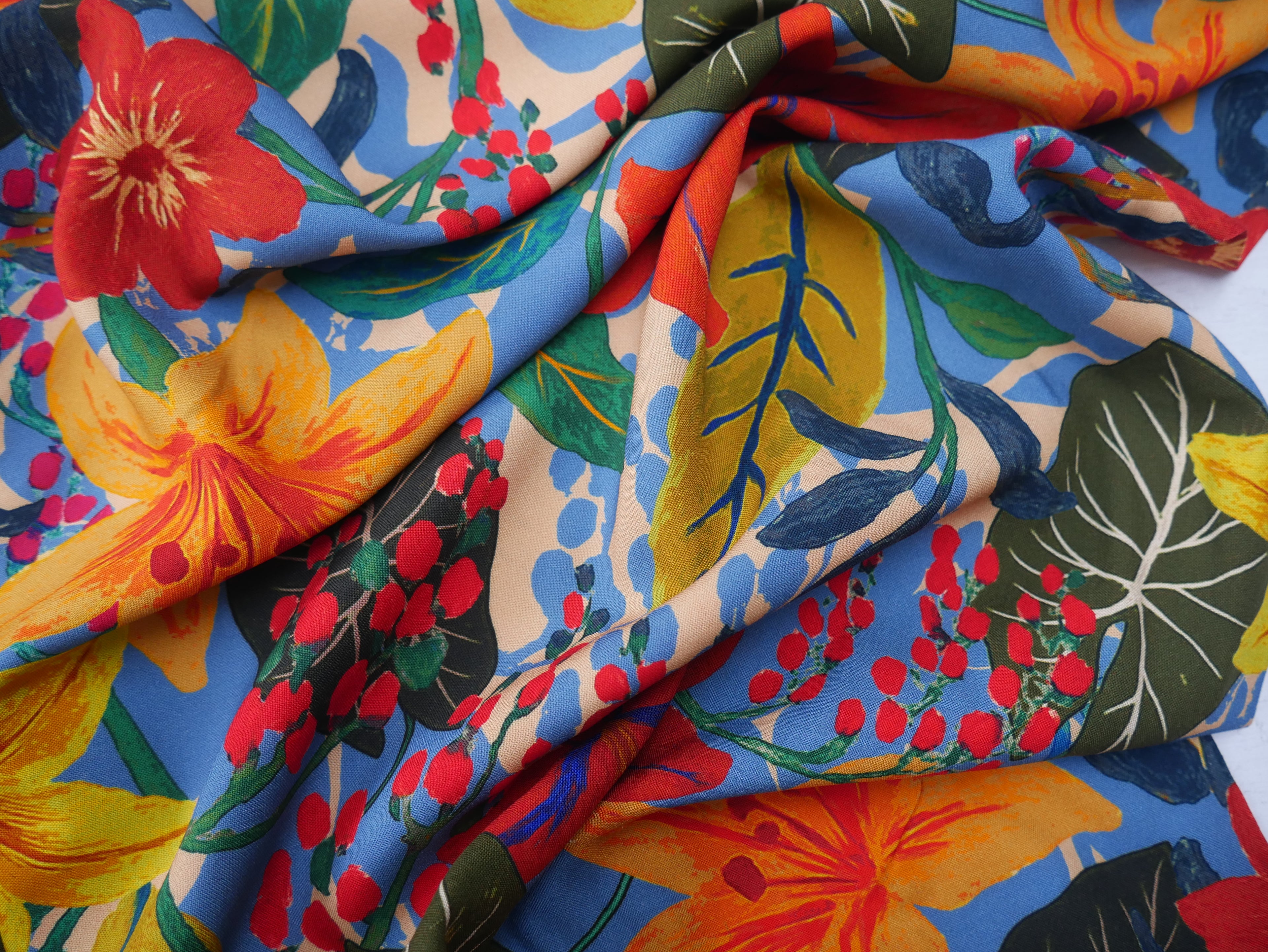 French Viscose Challis in Maddi Print-Viscose Challis-Flying Bobbins Haberdashery