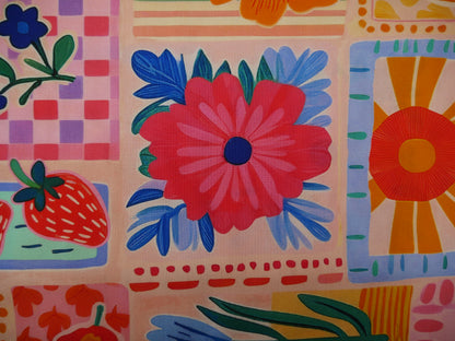 French Viscose Challis in Nice Print-Viscose Challis-Flying Bobbins Haberdashery