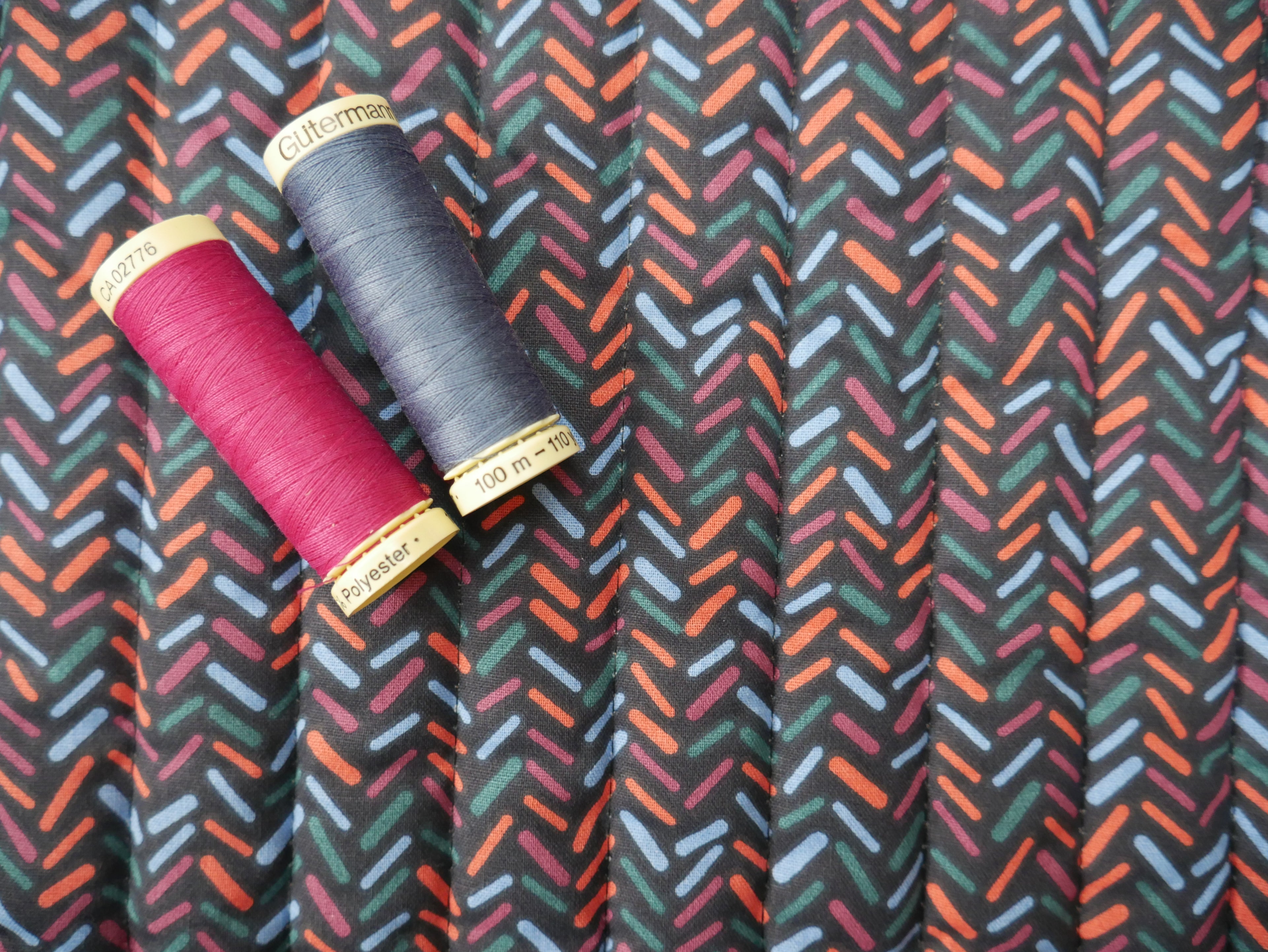 French Reversible Quilted Cotton in Lafleur Print-Viscose Challis-Flying Bobbins Haberdashery