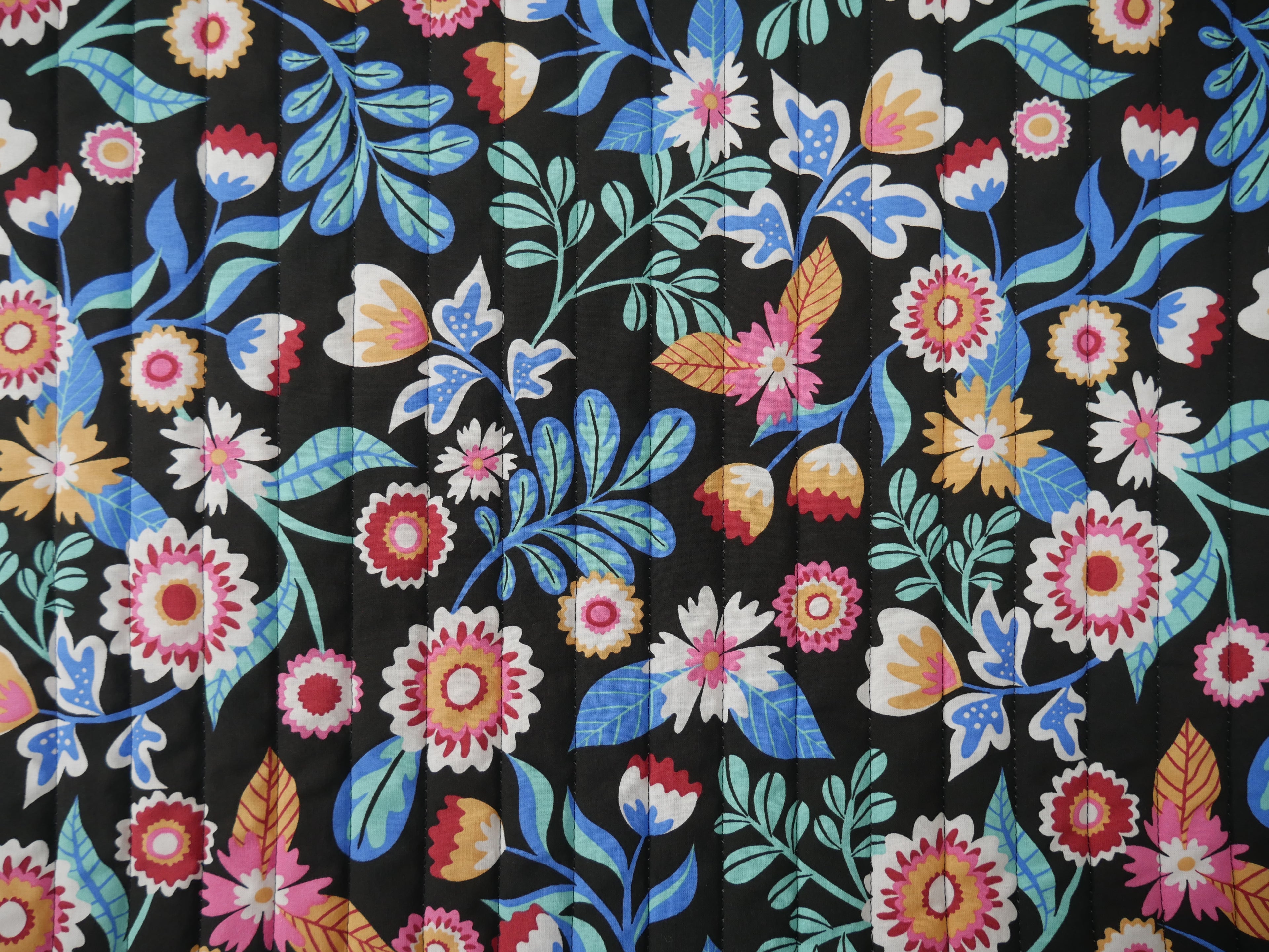 French Reversible Quilted Cotton in Kaleria Print-Viscose Challis-Flying Bobbins Haberdashery