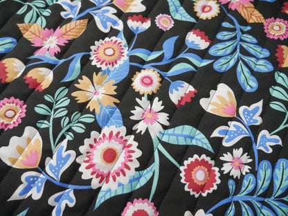 French Reversible Quilted Cotton in Kaleria Print-Viscose Challis-Flying Bobbins Haberdashery