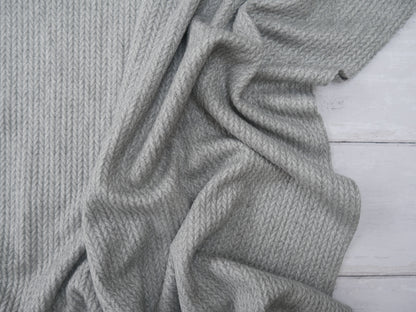 Angora Touch Cable Knit - Sage-Jacquard Knit-Flying Bobbins Haberdashery