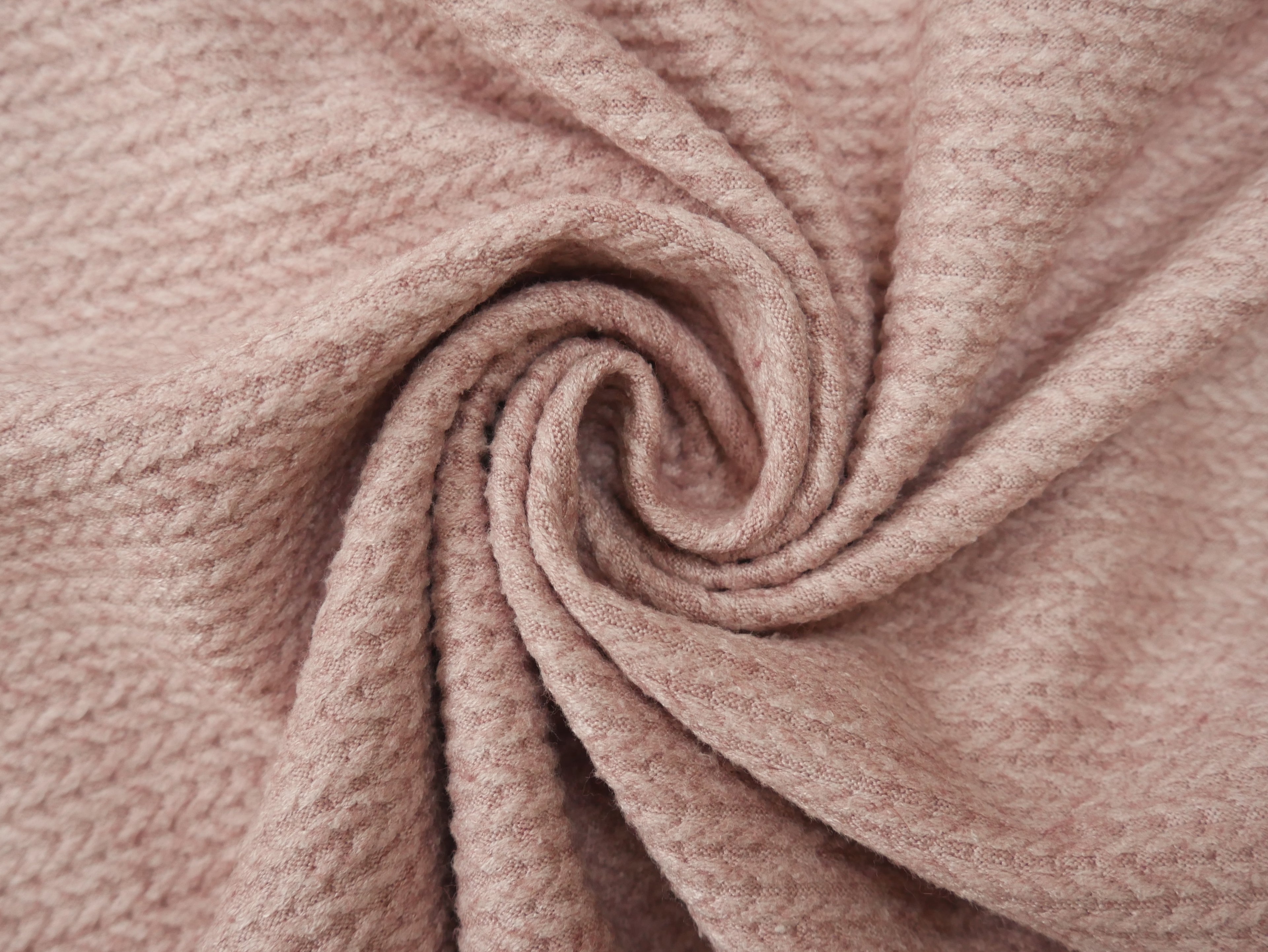 Angora Touch Cable Knit - Rose Pink-Jacquard Knit-Flying Bobbins Haberdashery