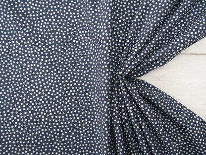 Lady McElroy Dotty About Dots Cotton Lawn in Navy-Viscose Challis-Flying Bobbins Haberdashery