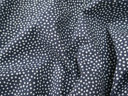 Lady McElroy Dotty About Dots Cotton Lawn in Navy-Viscose Challis-Flying Bobbins Haberdashery