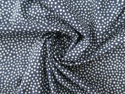 Lady McElroy Dotty About Dots Cotton Lawn in Navy-Viscose Challis-Flying Bobbins Haberdashery