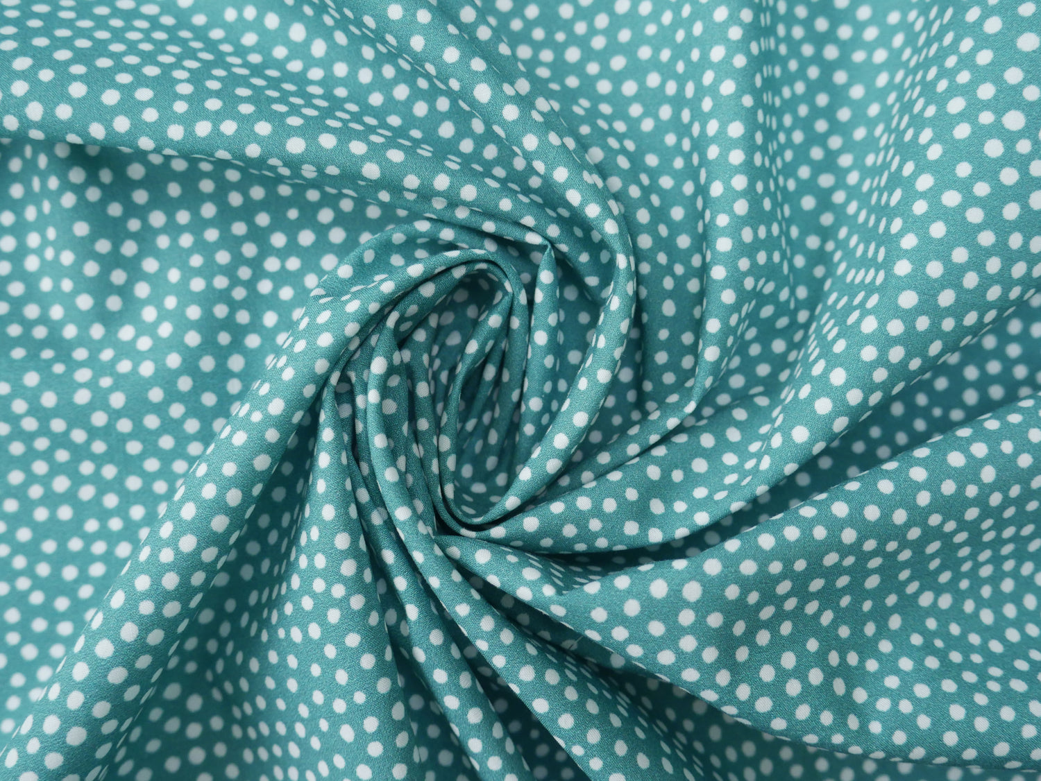 Lady McElroy Dotty About Dots Cotton Lawn in Fern Green-Viscose Challis-Flying Bobbins Haberdashery